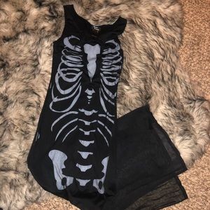 Hot topic skeleton print Maxi dress